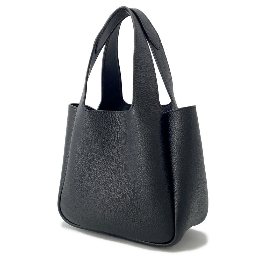 Prada Vitello Daino Logo Leather Handbag Black - Picture 2 of 12